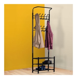 Μεταλλικό Έπιπλο Εισόδου με 3 Ράφια και 9 Κρεμάστρες 66 x 28 x 190 ... Μεταλλικό Έπιπλο Εισόδου με 3 Ράφια και 9 Κρεμάστρες 66 x 28 x 190 ...