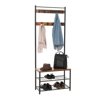 Μεταλλικό Έπιπλο Εισόδου με 3 Ράφια και 9 Κρεμάστρες 70 x 32 x 175 ...