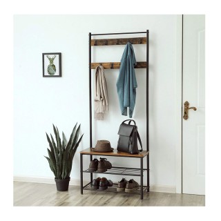 Μεταλλικό Έπιπλο Εισόδου με 3 Ράφια και 9 Κρεμάστρες 70 x 32 x 175 ...