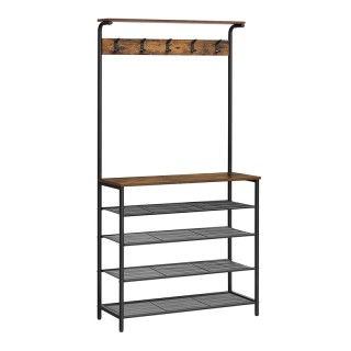 Μεταλλικό Έπιπλο Εισόδου με 5 Ράφια και 5 Κρεμάστρες 80 x 31.5 x 18... Μεταλλικό Έπιπλο Εισόδου με 5 Ράφια και 5 Κρεμάστρες 80 x 31.5 x 18...