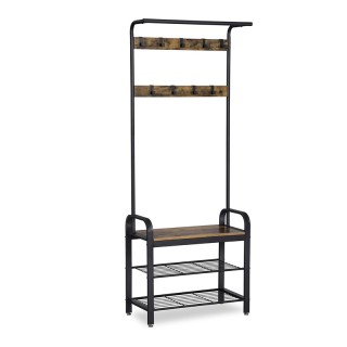 Μεταλλικό Έπιπλο Εισόδου Vintage με 3 Ράφια και 9 Κρεμάστρες 72 x 1...