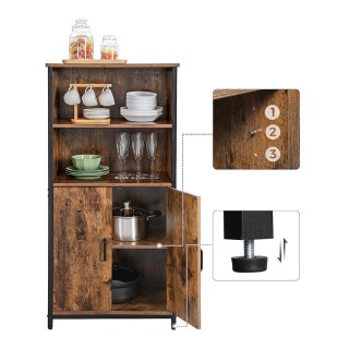 Μεταλλικό Έπιπλο με 1 Ντουλάπι και 2 Ράφια 60 x 35 x 125 cm VASAGLE... Μεταλλικό Έπιπλο με 1 Ντουλάπι και 2 Ράφια 60 x 35 x 125 cm VASAGLE...