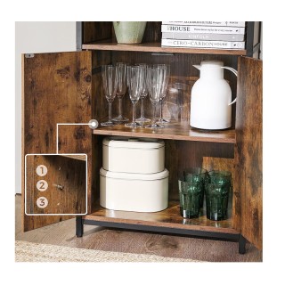 Μεταλλικό Έπιπλο με 1 Ντουλάπι και 2 Ράφια 60 x 35 x 125 cm VASAGLE... Μεταλλικό Έπιπλο με 1 Ντουλάπι και 2 Ράφια 60 x 35 x 125 cm VASAGLE...