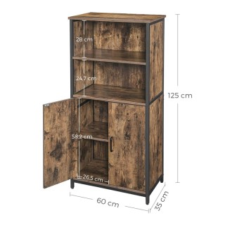 Μεταλλικό Έπιπλο με 1 Ντουλάπι και 2 Ράφια 60 x 35 x 125 cm VASAGLE... Μεταλλικό Έπιπλο με 1 Ντουλάπι και 2 Ράφια 60 x 35 x 125 cm VASAGLE...