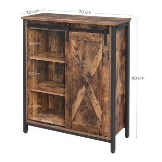 Μεταλλικό Έπιπλο με 3 Ράφια και Συρόμενη Πόρτα 70 x 30 x 80 cm VASA... Μεταλλικό Έπιπλο με 3 Ράφια και Συρόμενη Πόρτα 70 x 30 x 80 cm VASA...