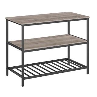 Μεταλλικό Έπιπλο με 3 Ράφια 120 x 60 x 90 cm Χρώματος Γκρι VASAGLE ...