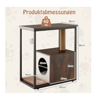 Μεταλλικό Έπιπλο - Ονυχοδρόμιο Γάτας με Σπιτάκι 60 x 36 x 66 cm Cos... Μεταλλικό Έπιπλο - Ονυχοδρόμιο Γάτας με Σπιτάκι 60 x 36 x 66 cm Cos...