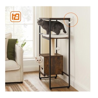 Μεταλλικό Έπιπλο - Ονυχοδρόμιο Γάτας με Σπιτάκι 74 x 34 x 114 cm PC...