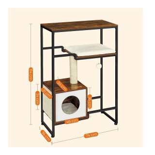 Μεταλλικό Έπιπλο - Ονυχοδρόμιο Γάτας με Σπιτάκι 74 x 34 x 114 cm PC... Μεταλλικό Έπιπλο - Ονυχοδρόμιο Γάτας με Σπιτάκι 74 x 34 x 114 cm PC...