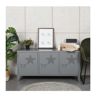 Μεταλλικό Έπιπλο Τηλεόρασης 120 x 40 x 58 cm Χρώματος Γκρι Bakaji 6... Μεταλλικό Έπιπλο Τηλεόρασης 120 x 40 x 58 cm Χρώματος Γκρι Bakaji 6...