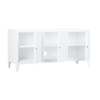 Μεταλλικό Έπιπλο Τηλεόρασης 120 x 40 x 58 cm Χρώματος Λευκό Bakaji ...