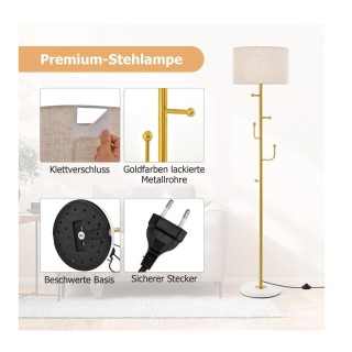 Μεταλλικό Φωτιστικό Δαπέδου με 5 Γάντζους E27 40 W 29 x 166.5 cm Co... Μεταλλικό Φωτιστικό Δαπέδου με 5 Γάντζους E27 40 W 29 x 166.5 cm Co...