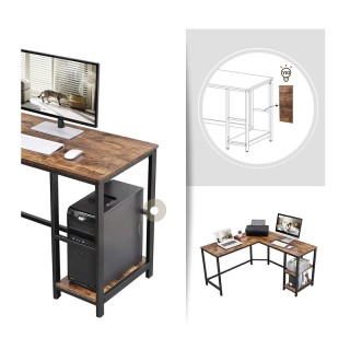 Μεταλλικό Γωνιακό Γραφείο με Θέση για Υπολογιστή 138 x 138 x 75 cm ... Μεταλλικό Γωνιακό Γραφείο με Θέση για Υπολογιστή 138 x 138 x 75 cm ...