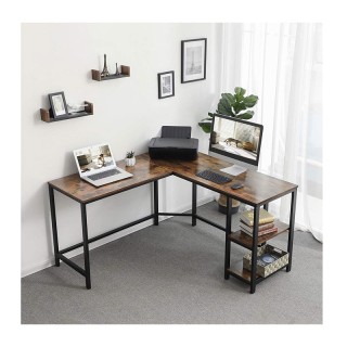 Μεταλλικό Γωνιακό Γραφείο με Θέση για Υπολογιστή 138 x 138 x 75 cm ...