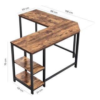 Μεταλλικό Γωνιακό Γραφείο με Θέση για Υπολογιστή 138 x 138 x 75 cm ... Μεταλλικό Γωνιακό Γραφείο με Θέση για Υπολογιστή 138 x 138 x 75 cm ...