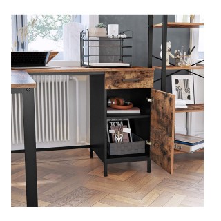 Μεταλλικό Γωνιακό Γραφείο με 1 Ντουλάπι και 1 Συρτάρι 150 x 137 x 7...