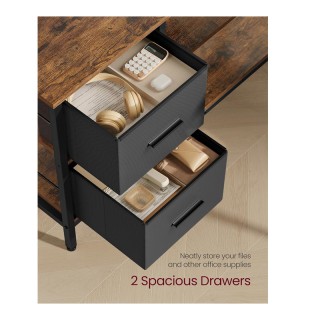 Μεταλλικό Γωνιακό Γραφείο με 2 Συρτάρια 105 x 135 x 89.5 cm VASAGLE...