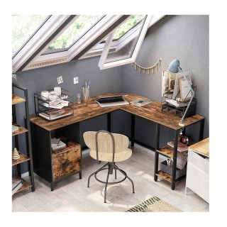 Μεταλλικό Γωνιακό Γραφείο με Θέση για Υπολογιστή 137 x 150 x 75 cm ... Μεταλλικό Γωνιακό Γραφείο με Θέση για Υπολογιστή 137 x 150 x 75 cm ...