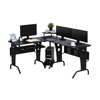 Μεταλλικό Γωνιακό Γραφείο με Θέση για Υπολογιστή 140 x 170 x 86.5 c...