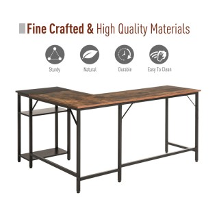 Μεταλλικό Γωνιακό Γραφείο με Θέση για Υπολογιστή 150 x 120 x 75 cm ...