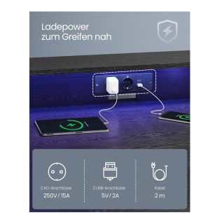 Μεταλλικό Γραφείο Gaming με LED Φωτισμό και Πολύπριζο 120 x 60 x 91... Μεταλλικό Γραφείο Gaming με LED Φωτισμό και Πολύπριζο 120 x 60 x 91...