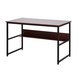 Μεταλλικό Γραφείο με 1 Ράφι Χρώματος Καφέ 120 x 60 x 75 cm HOMCOM 8...