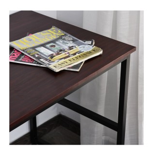 Μεταλλικό Γραφείο με 1 Ράφι Χρώματος Καφέ 120 x 60 x 75 cm HOMCOM 8...