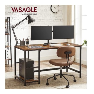 Μεταλλικό Γραφείο με 2 Ράφια 140 x 60 x 75 cm VASAGLE LWD55X