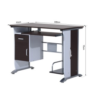 Μεταλλικό Γραφείο με Θέση για Υπολογιστή 100 x 52 x 75 cm HOMCOM 92...