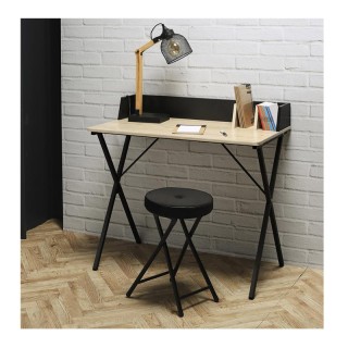 Μεταλλικό Γραφείο με Ξύλινη Επιφάνεια 90 x 50 x 84 cm Χρώματος Γκρι... Μεταλλικό Γραφείο με Ξύλινη Επιφάνεια 90 x 50 x 84 cm Χρώματος Γκρι...