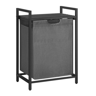 Μεταλλικό Καλάθι Απλύτων με 1 Ράφι 50 x 33 x 72 cm Χρώματος Μαύρο/Γ... Μεταλλικό Καλάθι Απλύτων με 1 Ράφι 50 x 33 x 72 cm Χρώματος Μαύρο/Γ...