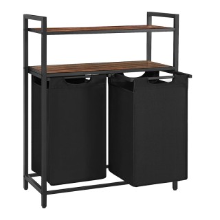 Μεταλλικό Καλάθι Απλύτων με 2 Χώρους και 2 Ράφια 73 x 33 x 92 cm VA... Μεταλλικό Καλάθι Απλύτων με 2 Χώρους και 2 Ράφια 73 x 33 x 92 cm VA...