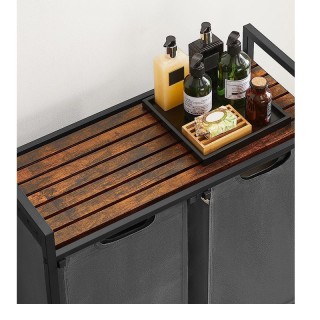 Μεταλλικό Καλάθι Απλύτων με 2 Χώρους και 1 Ράφι 73 x 33 x 72 cm VAS... Μεταλλικό Καλάθι Απλύτων με 2 Χώρους και 1 Ράφι 73 x 33 x 72 cm VAS...