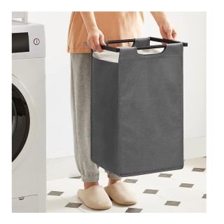 Μεταλλικό Καλάθι Απλύτων με 2 Χώρους και 1 Ράφι 73 x 33 x 72 cm VAS...