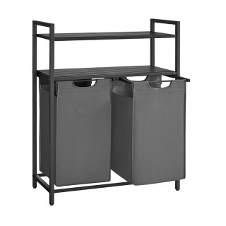 Μεταλλικό Καλάθι Απλύτων με 2 Χώρους και 2 Ράφια 73 x 33 x 92 cm Χρ... Μεταλλικό Καλάθι Απλύτων με 2 Χώρους και 2 Ράφια 73 x 33 x 92 cm Χρ...