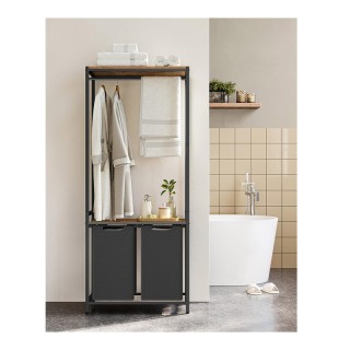 Μεταλλικό Καλάθι Απλύτων με 2 Χώρους και Ράγα Ρούχων 73 x 33 x 177 ... Μεταλλικό Καλάθι Απλύτων με 2 Χώρους και Ράγα Ρούχων 73 x 33 x 177 ...