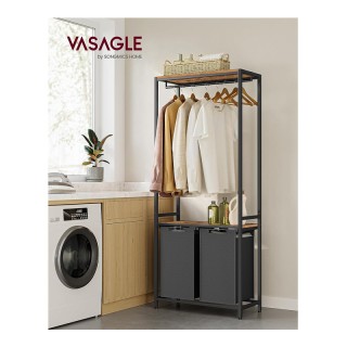 Μεταλλικό Καλάθι Απλύτων με 2 Χώρους και Ράγα Ρούχων 73 x 33 x 177 ... Μεταλλικό Καλάθι Απλύτων με 2 Χώρους και Ράγα Ρούχων 73 x 33 x 177 ...