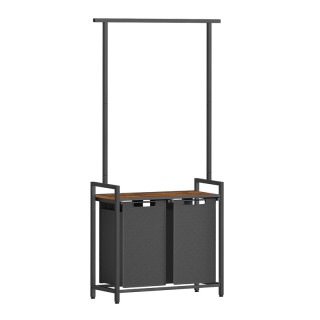 Μεταλλικό Καλάθι Απλύτων με 2 Χώρους και Ράγα Ρούχων 73 x 33 x 177 ... Μεταλλικό Καλάθι Απλύτων με 2 Χώρους και Ράγα Ρούχων 73 x 33 x 177 ...