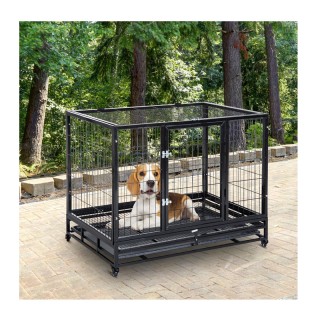 Μεταλλικό Κλουβί Μεταφοράς Σκύλου με Ρόδες 95 x 61.5 x 68.5 cm PawH... Μεταλλικό Κλουβί Μεταφοράς Σκύλου με Ρόδες 95 x 61.5 x 68.5 cm PawH...