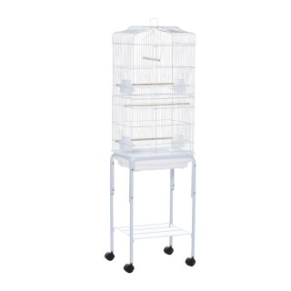 Μεταλλικό Κλουβί Πτηνών 46.5 x 36 x 157 cm PawHut D10-019V01WT Μεταλλικό Κλουβί Πτηνών 46.5 x 36 x 157 cm PawHut D10-019V01WT