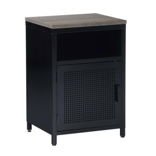 Μεταλλικό Κομοδίνο με 1 Ντουλάπι και 1 Ράφι 56 x 39 x 35 cm Bakaji ... Μεταλλικό Κομοδίνο με 1 Ντουλάπι και 1 Ράφι 56 x 39 x 35 cm Bakaji ...