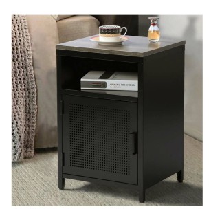 Μεταλλικό Κομοδίνο με 1 Ντουλάπι και 1 Ράφι 56 x 39 x 35 cm Bakaji ... Μεταλλικό Κομοδίνο με 1 Ντουλάπι και 1 Ράφι 56 x 39 x 35 cm Bakaji ...