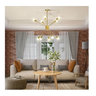 Μεταλλικό Κρεμαστό Φωτιστικό Οροφής Πολύφωτο Ε27 10 x 25 W HOMCOM B... Μεταλλικό Κρεμαστό Φωτιστικό Οροφής Πολύφωτο Ε27 10 x 25 W HOMCOM B...