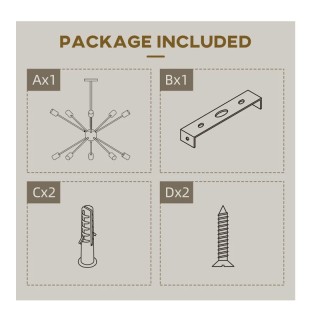 Μεταλλικό Κρεμαστό Φωτιστικό Οροφής Πολύφωτο Ε27 10 x 25 W HOMCOM B... Μεταλλικό Κρεμαστό Φωτιστικό Οροφής Πολύφωτο Ε27 10 x 25 W HOMCOM B...