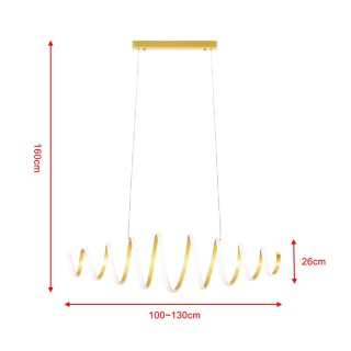 Μεταλλικό Κρεμαστό Φωτιστικό Οροφής LED με Τηλεχειριστήριο 58 W Bak... Μεταλλικό Κρεμαστό Φωτιστικό Οροφής LED με Τηλεχειριστήριο 58 W Bak...