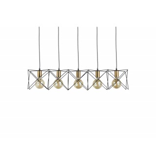 Μεταλλικό Κρεμαστό Φωτιστικό Οροφής Πολύφωτο Ε27 5 x 25 W Kopervik ...