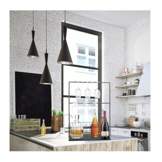 Μεταλλικό Μίνι Μπαρ με 16 Άγκιστρα 44.5 x 18.2 x 62 cm Home Deco Fa...