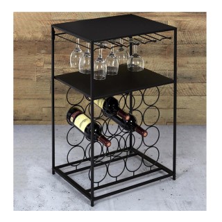 Μεταλλικό Μπαρ - Κάβα Κρασιών 45 x 45 x 84.5 cm Home Deco Factory H...