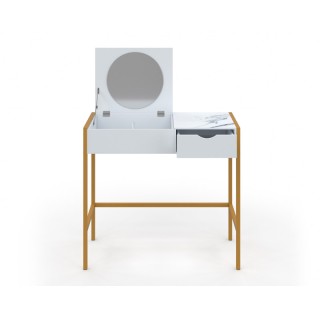 Μεταλλικό Μπουντουάρ με Πτυσσόμενο Καθρέπτη και Σκαμπό 83 x 39.5 x ... Μεταλλικό Μπουντουάρ με Πτυσσόμενο Καθρέπτη και Σκαμπό 83 x 39.5 x ...