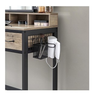 Μεταλλικό Μπουντουάρ με Πτυσσόμενο Καθρέπτη και Σκαμπό 90 x 40 x 14... Μεταλλικό Μπουντουάρ με Πτυσσόμενο Καθρέπτη και Σκαμπό 90 x 40 x 14...